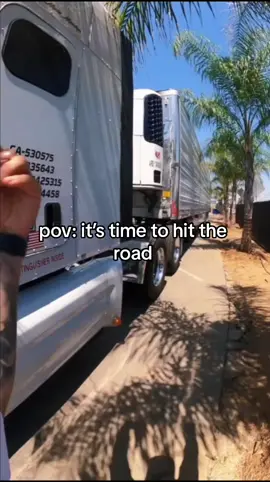 When its finally time to hit the road 👏🏼👏🏼 #foryoupage #viral #trending #waitforit #bigrig #18wheeler #trucker #truckerlife #share #foryou #asmr 