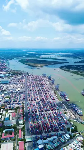 Cảng Cát Lái, Cát Lái port by drone in Ho Chi Minh City #cảng #cảngcátlái #port #hochiminhcity #containership 