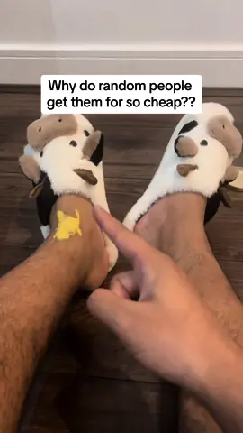 They’re a bargain either way #slippers #cuteslippers #animallover #cows #cowslippers #cutegifts #fluffyslippers #slides 