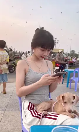 Cô chủ nhỏ #ngamgaixinh #cute #pet #xuhuong 