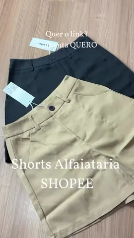 🛍 Shorts Feminino Liso com Botão e Bolso Lovito  💸 Por R$35,33.  🛒 Se gostou, comente QUERO que envio o Link 