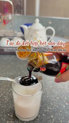 Bữa sáng kết hợp bột sắn dây cùng mật táo đỏ 🥰 #xuhuong #thinhhanh #mattaodotaman #sanday 