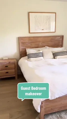 Upgrading and adding @Grain Wood Furniture to our guest bedroom✨ #fyp #renovation #renovationproject #remodel #bedroomdesign #bedroomstyling #bedroommakeover 
