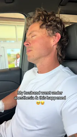 My husband went under anesthesia and this was his reaction 🥺😂 #funnyvideos #husbandandwife #foryou #viral #funnymoments 