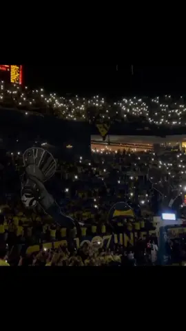 Ülker arenada korkutucu atmosfer ❤️‍🔥 #fenerbahçe #fenerbahçebeko #ülkerarena #kareografi #basketbol #keşfet #altaygfb1907 