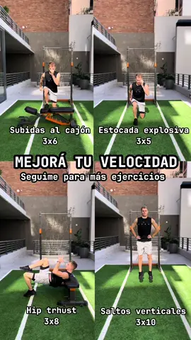 ⚽️Mejorá tu velocidad ✅Ejercicios que te van a ayudar a ser más explosivo en la cancha 👆Descansar 2’ entre serie y serie y buscar la mayor intensidad posible 🫡Guárdalo para tu próxima sesión de piernas 🔥PROGRAMA DE ÉLITE ORIENTADO AL FÚTBOL (link en mi perfil) . . #personaltrainer #velocidad #entrenamientodeportivo #rendimientodeportivo #futbol #preparadorfisico 