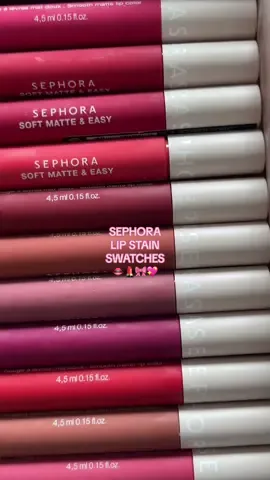 Sephora Collection Soft Matte and Easy Lip Stain swatches 💋✨ Which one is your favourite shade??  #sephora #sephoracollection #sephoraaus #lipstain #makeup #contentcreator #beautyblogger #makeupobsessed @SEPHORA ANZ @Hatrik House 