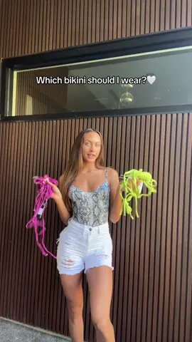 Pink or green? 💖💚  bikinis are from @FashionNova  #fyp #foryou 