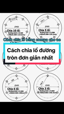 Cách chia lỗ đường tròn đơn giản nhất#chetao #cokhichetao #cokhi #giacongcokhi #toancokhi #chialoduongtron 