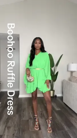 Best example of wearing vs Styling🫢✨🌴Transformed this oversized dress with just 3 items. This look went viral on TikTok & I just had to recreate the look!  🛒SHOP LOOK: Direct Links in bio> LTK page Dresses: @boohoo  Heels: Shein Belt: Amazon Shell Bag & Starfish Earrings: @SHEIN  Hair: V-Part @megalookhair (Link Amazon Storefront>V-part wig list) #vaycaylooks #viral #vacationoutfits #boohoo #amazonfinds #shellbag #shellpurse #goldheels #tyla #islandwear #islandgirl #tropical #tropicallooks #greendress #oversizeddress #ruffledress #wearingvsstyling #outfitstyling #outfitideas #traveloutfits #boho #uglydress #transformation #vacationlooks #blackwomen #melaninwomen #cuteoutfit #cruiseoutfit #cruisevacation #resortwear