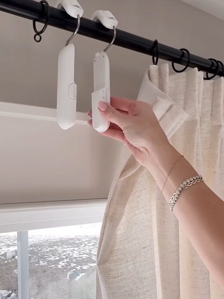 The curtain MUST have! Comment SHOP for links. My latest gadget I never knew I’d love so much! The automatic curtain opener and closer can be programmed to your Alexa, operated by phone app and solar charged! We love the timed open and close for our mornings and nights! #amazonfind #amazonhomedecor @ ourpnw_home #gadgets #ads
