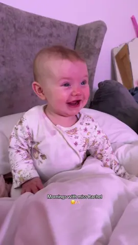 She’s one happy girlie ☺️🥹🩷 #missrachel #morning #cutie #baby #Love #laughing #smiling #loveyou #morningroutine #learning #mumlife 