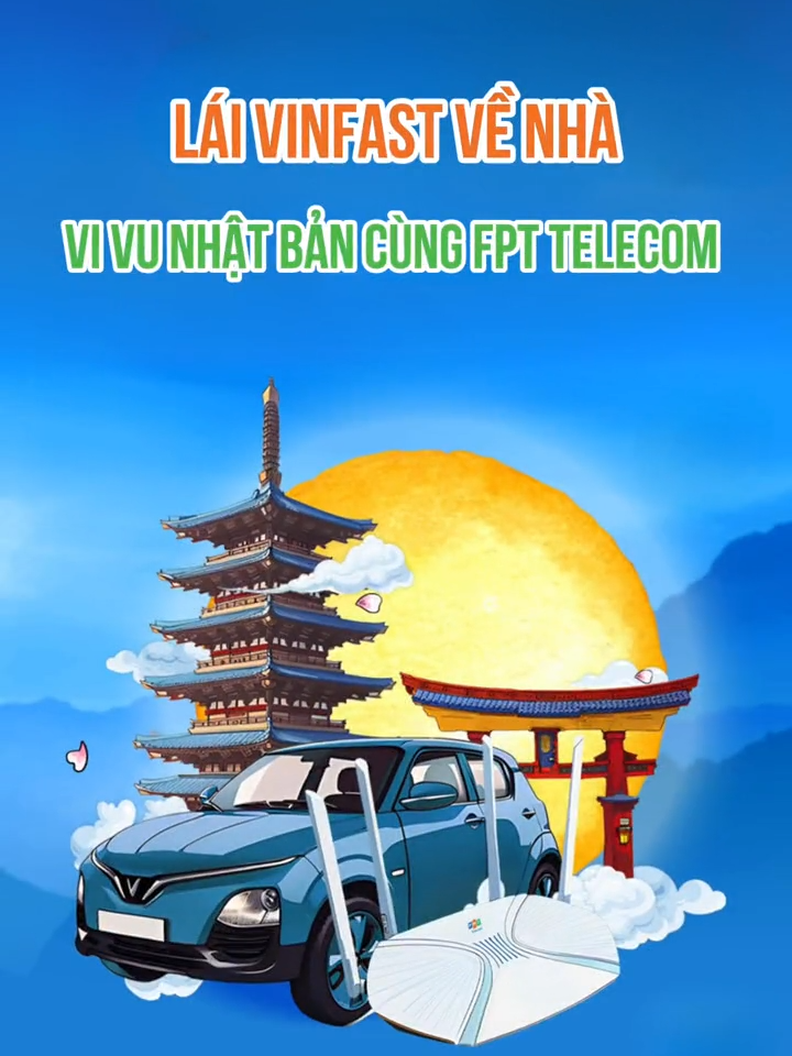 Lái Vinfast về nhà, vi vu Nhật Bản cùng FPT Telecom #fpttelecom #Summer #nhậtbản #vinfast#trending #viral