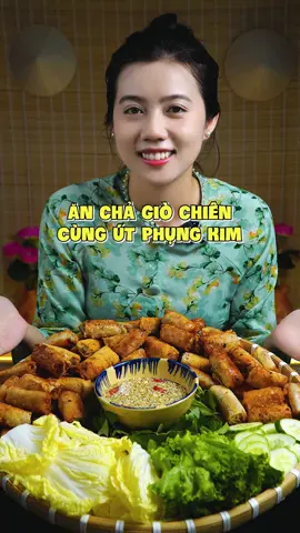 Út mời mọi người ăn chả giò chiên nghen #ancungtiktok #food #mukbang #monngonmoingay #utphungkim 