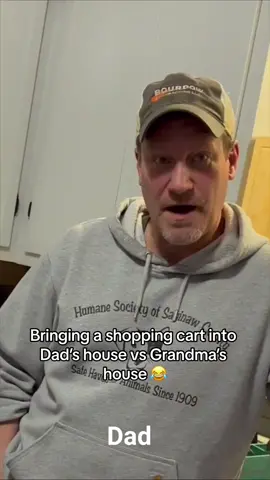 Bringing a shopping cart into Dad’s house vs Grandma’s house. #dad #grandma #grocery #prank #reaction #family #drama #comedy #funny #relatable #dadsoftiktok #grandmasoftiktok #grandmas #grandmashouse #madad #rant #lecture #dadjokes #fatherson #foryou #fyp #trend #trending #this #original 