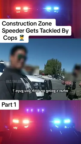 Construction Zone Speeder Gets Tackled By Cops #cops #police #copsusa🚔🇺🇸 #policeofficer #foryou 