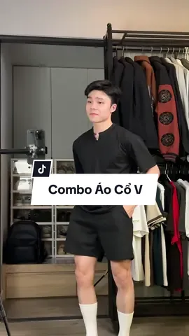 Combo quần áo cổ v #goclamdep #review #thanhdongian #fyp 