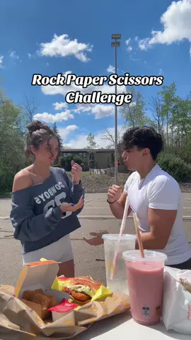 gotta start hiding his food more often #rockpaperscissors #foodchallenge #fy #couple @Elijah Yeroushalmi 