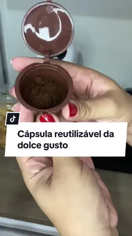 Cápsula reutilizável da dolce gusto  #dolcegusto #cafeteira #cafe #donadecasa #fy #fyp #foryou 