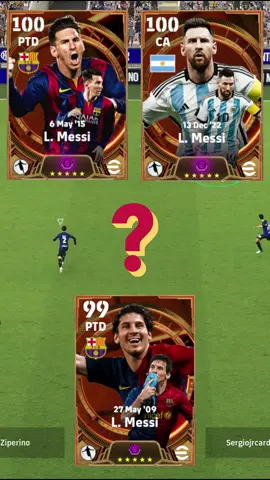 Minha opinião sobre os 3 messis big time. #efootball #efootballmobile #messi #bigtime #cartas #melhor 