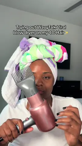 the blow dryer went thru like butter okay?! 🥰 10/10 . get you one !!!!! that comb is elite #wavytalkhairdryer #wavytalk #forblackgirls 