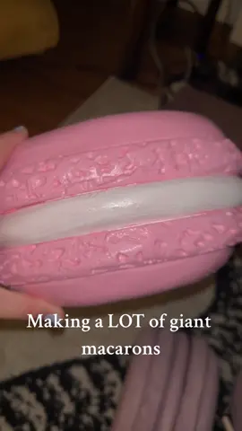 Making macarons out of foam! #foam#pinkfoam#foamcarving#propmaking#props#macaron#frenchmacarons#bakery#artist#fakefood#giantprop#propmaster#fooddisplay#display#displayartist#installation#fyp