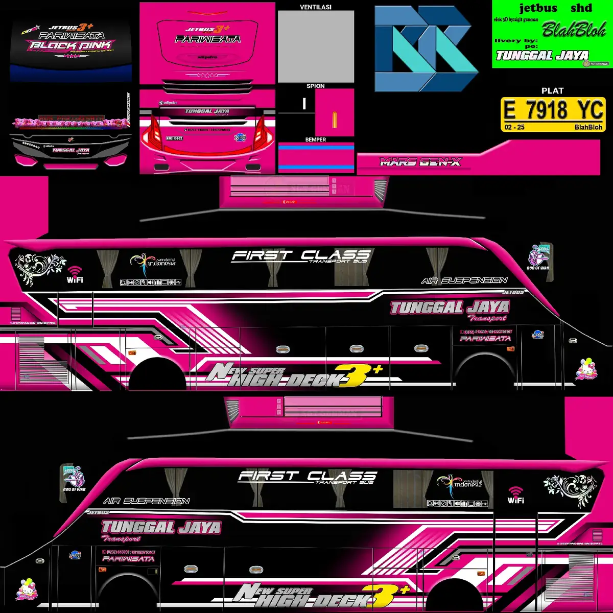 Bagi-Bagi livery gratis untuk bus Sadewa SHD Ori #liverybussid #tunggaljayatransport #bussid #busssimulatorindonesia #busmania #shd #sadewa #fypシ #sadewa 