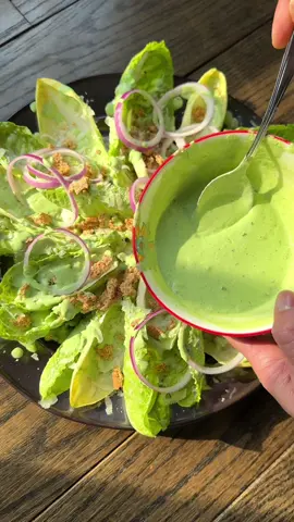 Welcome to episode 2 of “Dressing Makeover”, in this series I share how to lighten-up classic salad dressings so that they’re not calorically equivalent to a cheeseburger. Today we are tackling Green Goddess dressing which is classically made with mayo and sour cream. By simply swapping those ingredients with low-fat Greek yogurt and 2% milk, protein goes from approximately 3 grams to 23 grams and the calories are cut by almost 50% without compromising flavor. I also swapped raw garlic with garlic powder because raw garlic has an adverse effect on my tummy and I think lots of folks can relate. Feel free to swap out the fresh herbs based on your preference. I happen to love tarragon, but I know it can be hard to find.  Ingredients: ½ cup basil ½ cup parsley ¼ cup green onion 2 tbsp tarragon, dill or cilantro 2 tbsp olive oil ½ tsp salt ¼ tsp pepper ½ tsp garlic powder 2 tbsp lemon juice 8 ounce 2% Greek yogurt ¼ cup 2% milk  (regular or unsweetened oat) ¼ cup chives finely chopped -Add all ingredients, except for the chives to a blender. Blend until smooth. -Mix in chives and pour over your favorite leafy greens, chicken, shrimp or salmon! Note: Be sure to store this dressing in the refrigerator. It should keep for about a week.