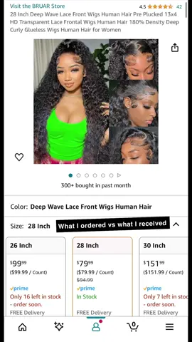 13x4 Deep Wave Lace Front Wigs Human Hair..28 inch 180% Density 💕 WIG LINK IN BIO(AMAZON STOREFRONT)  #deepwave #fypシ゚viral #wiginfluencer #fypツ #wigtok #blowthisup #amazonfinds #deepwavewig #lacewigs #amazonwigs #explorepage #amazonprime #blackgirltiktok #amazonfavorites 