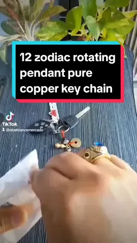 transfer the fortune of the 12 zodiac rotating pendant pure copper key chain transfer pendant good luck #keychain #zodiackeychains #titokfypシ #tiktokviral #tiktokshopph #TikTokPromote 