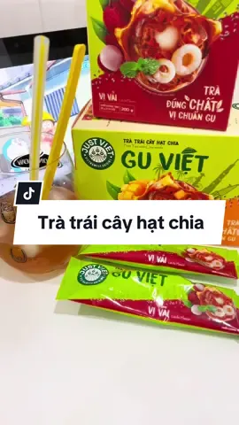 Trà trái cây hạt chia thanh mát cho mùa hè này #review #tratraicay #tratraicayhatchia #guviet #nuocuong #uongcungtiktok #fyp #viral 