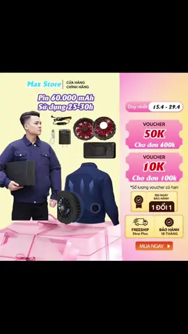 [Áo Quạt điều hoà] + Pin 60.000mAh.sử dụng 25-30h.Sản phẩm có bảo hành pin 12 tháng #aodieuhoa #aoquatdieuhoa #aoquatdieuhoachinhhangnhatban #ao quat dieu hoa bin 50000 #aoquatdieuhoaquanungxuhuong #aoquaydieuhoa600000mah 