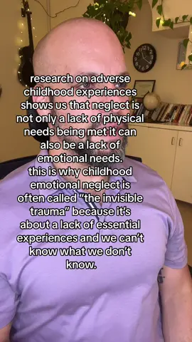 Recognizing the trauma of childhood emotional neglect can be tricky because we can’t know something never experienced #emotionaldamage #innerchild #trauma #traumatok #MentalHealth