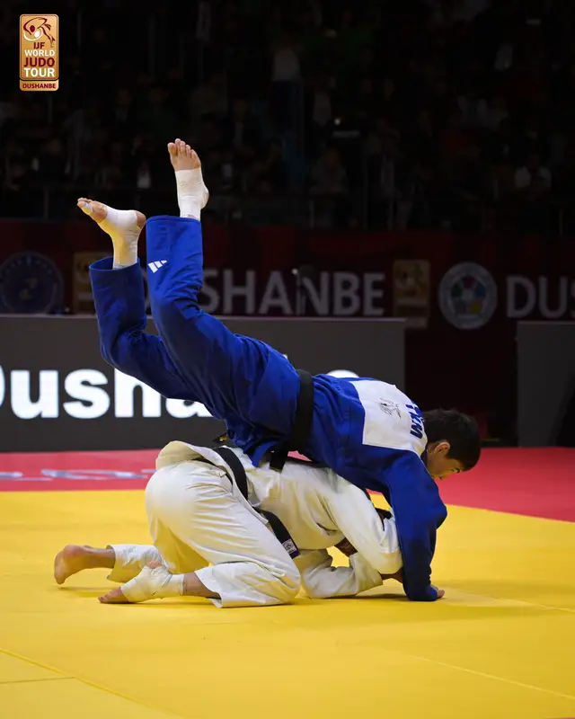 Rahimov of Turkmenistan triumphs over home favourite Dzhebov🥇🇹🇲 Follow all the action on JudoTV.com 💻 #JudoDushanbe #Judo #Dushanbe #Tajikistan #Sport #Olympics #OlympicQualifiers #RoadToParis2024 #WJT #Harvest