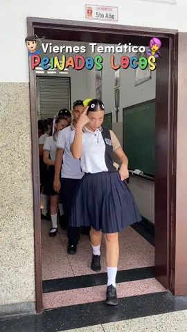 Viernes temático 👩‍🎤😎💇🏻‍♂️ #promo #prom #promo43 #peinadoslocos #viernestematico #humor #fyp 