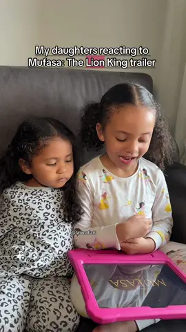 AD My daughters reacting to Mufasa: The Lion King trailer ❤️ @Disney UK @Disney Studios #thelionkingmufasa #thelionking 