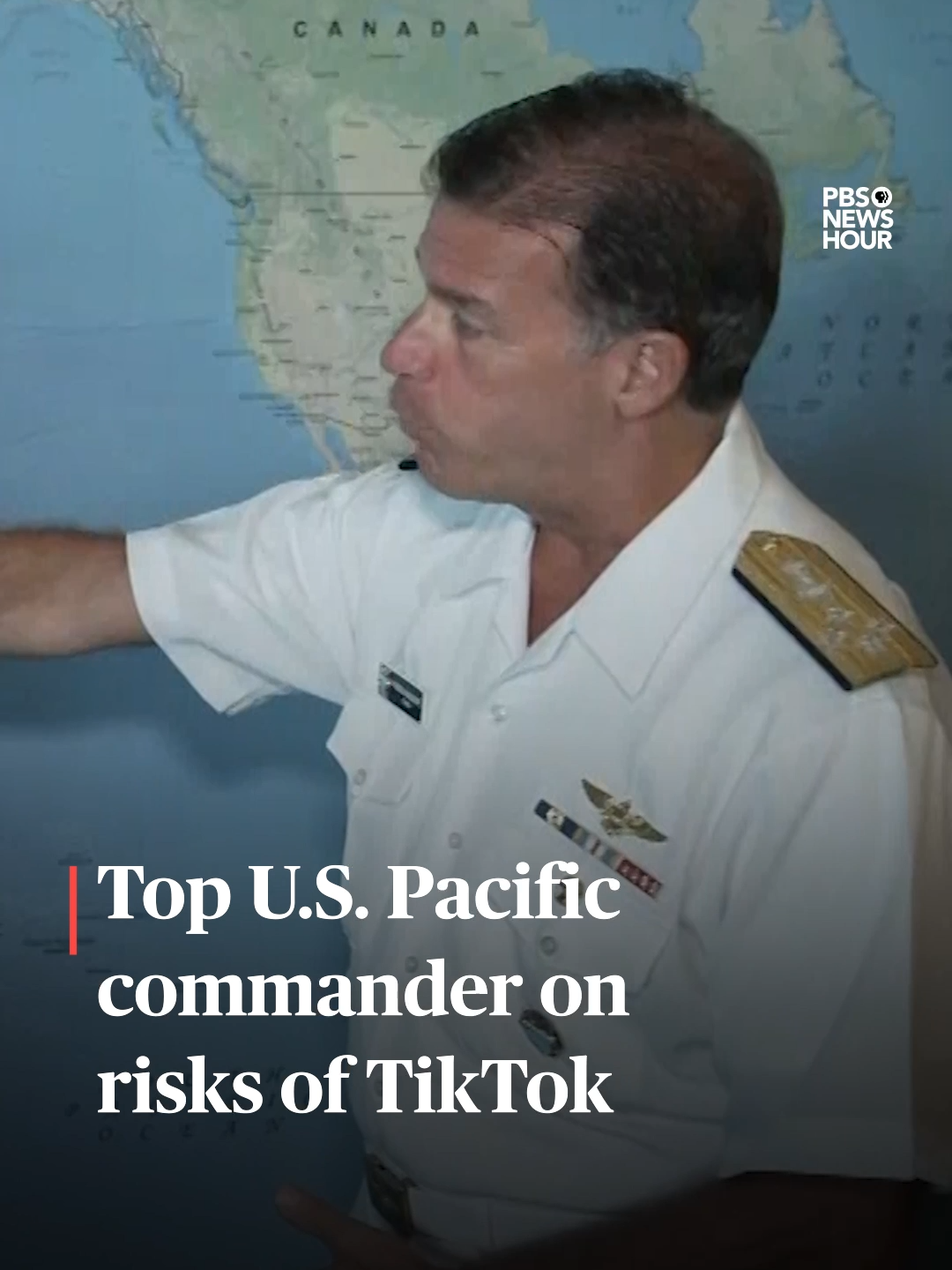 The U.S. military officer responsible for China and a vast area that stretches from Hawaii to India is stepping down this week after a 40-year military career and three years leading the Indo-Pacific Command. Admiral John Aquilino says during his time in command of the region, he has seen China increasingly speeding up it military capabilities. Nick Schifrin spoke with Adm. John Aquilino in Honolulu, where he also asked him about a law President Biden recently signed that would require TikTok's Chinese owner to divest, or face a ban in the U.S. 