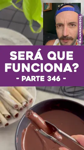 Ficou com vontade? “Trenta” fazer! Receita: Trento Caseiro INGREDIENTES  • 145g de Goma de Tapioca • 50g de Farinha de Trigo • 48g de Açúcar • 1 Ovo • 80g de Leite de Coco MODO DE PREPARO Comece peneirando a tapioca e a farinha em uma tigela. Acrescente o açúcar e misture bem. Em seguida, adicione o ovo e misture até incorporar completamente. Aos poucos, despeje o leite de coco na mistura, mexendo continuamente para evitar a formação de grumos. Continue adicionando até obter uma massa homogênea. Leve a massa à geladeira e deixe descansar por pelo menos 30 minutos. Isso permitirá que os ingredientes se unam melhor e a massa fique mais firme. Após o tempo de descanso, aqueça uma frigideira (antiaderente) em fogo baixo. Utilize um modelador de hambúrguer para prensar a massa e asse por 1 minuto, vire e asse por aproximadamente 20 segundos, até que fique branco, se tirar antes do tempo vai ficar borrachudo. Depois enrole rapidamente com o auxilio de um canudo ou cilindro fino. Estará bem quente, pode utilizar uma luva para não se queimar O recheio fica a seu critério, nós usamos creme de avelã.  200g de chocolate nobre derretido e temperado para a cobertura #trentocaseiro #trento #chocolate #agoravocesabe #euteensino #aprendanotiktok 