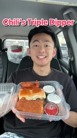 Trying the Triple Dipper from @Chili’s Grill & Bar 🔥 #food #Foodie #mukbang #fypツ #chilis #mozzarella #chicken #tenders #chipotle #ranch #viral #fyp #fries #asmr #fastfood #tastetest #eating 