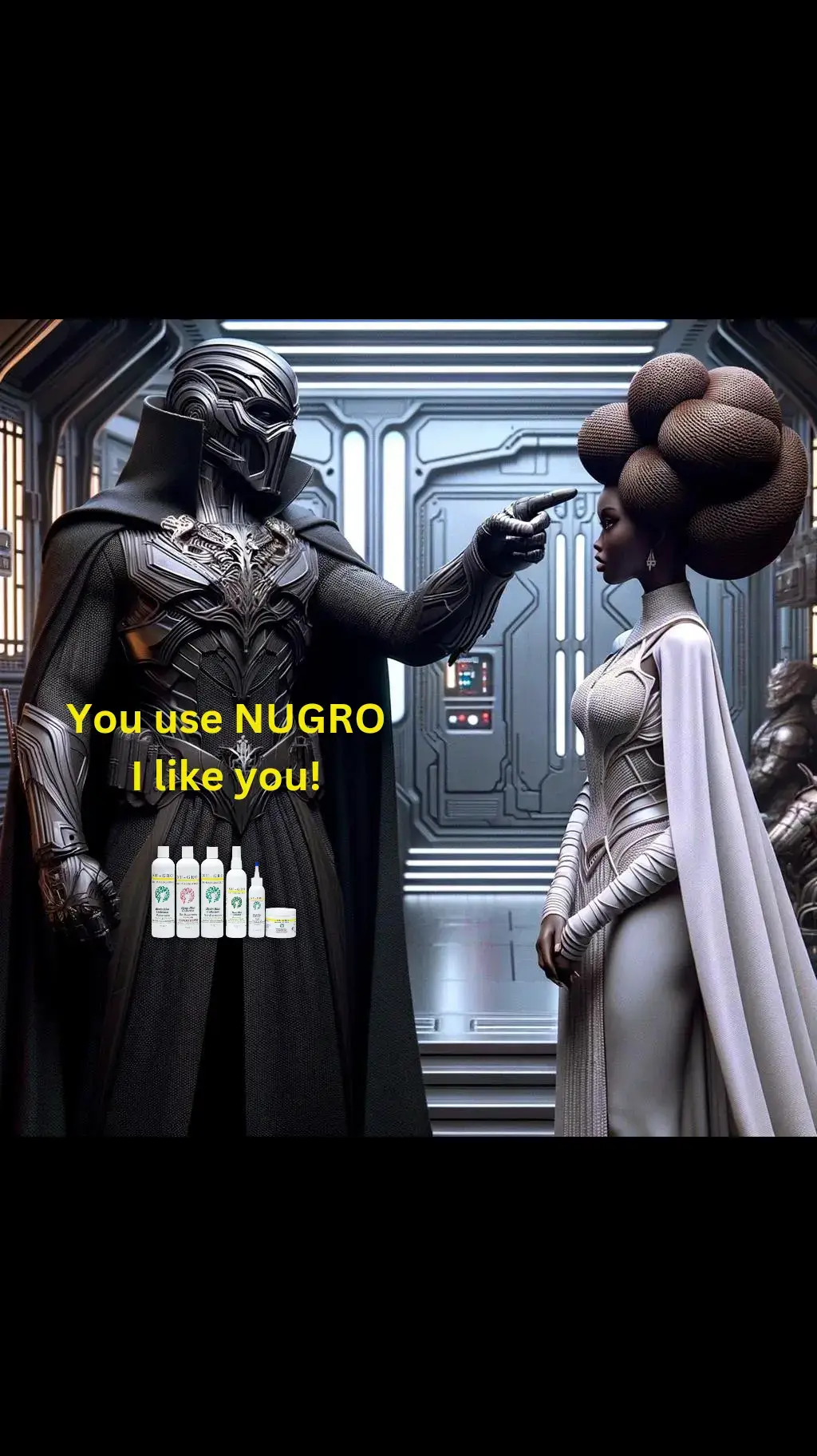 May the 4th be with you as you embrace the force of nourishment! Dive into a universe where your hair thrives with NUGRO, featuring star ingredients like Castor oil, Shea butter, and Biotin. Your strands deserve this galaxy of care! 🌌✨  Find it at @nu.gro or your local beauty supply store. Tell me how you're wearing your hair in the comments 👇🏾👇🏾👇🏾 Thank God for false hair, ponytails and weave. But Nugro grows hair like you won’t believe! Follow 💛Like💛Share💛Shop💛#protectivestyles #afro #melaninpoppin #naturalhairjourney #naturalhair 