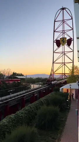 The TALLEST and FASTEST coaster in Europe!😳This is Red Force at Ferrari Land in Spain!🇪🇸 It stands at 112 meters tall and reaches a maximum speed of 180 km/h!💨 #redforce #ferrariland #rollercoaster #coaster #themepark #amusementpark #attraction #ride #launch #speed #thrill #thrillride #adrenaline #drop #extreme #ferrari #portaventura #extreme #salou #spain 