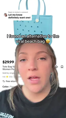 Replying to @Ashlee loveee these color options!!! Grab two for free shipping 🤩 #tiktokshopmothersday #tiktokshop #summertime #beachbag #greenscreen 