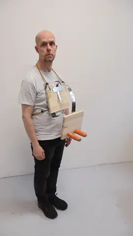Double carrot wobbler🥕🥕 #carrots #veggis #performanceart #contraption 