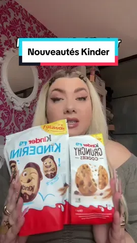 J’ai découvert deux nouveautés Kinder hier, en faisant mes courses : les crunchy cookies et Kinderini, vous les connaissez ? 🤭 #tiktokfood #kinder #kinderini #cookies #FoodTok #kinderchocolate 