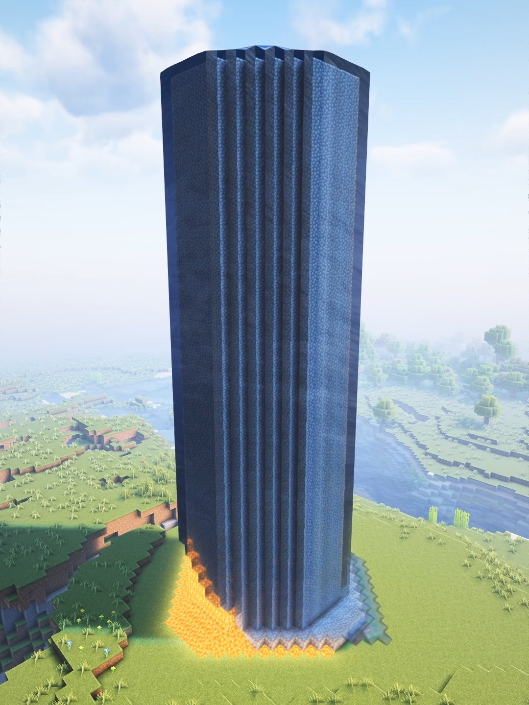 Minecraft Cobblestone Tower at Different Times?🤔 No Music #minecraft #minecraftbuilding #minecraftbuilds #minecrafttutorial