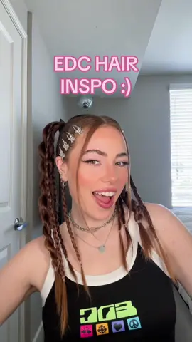 she’s giving libby lu 💅✨ #ravegirl #hairstyles #y2k #ravehair #festivalhair #edclasvegas 