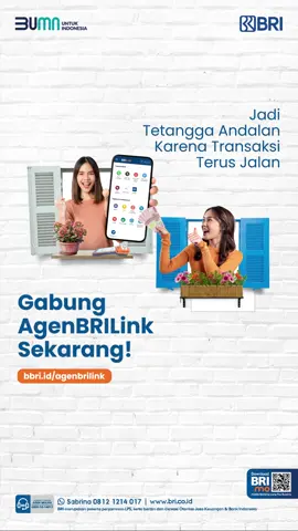 “Mau bayar listrik dong, Sist! Sekalian nitip bayar cicilan ya! Eh ini anakku mau dikirimin bulanan, sekalian ya…” Kapan lagi bisa jadi tetangga andalan di segala keadaan, sambil nambah penghasilan? Yuk daftarkan tokomu jadi AgenBRILink sekarang biar makin cuan! #AgenBRILink  #DekatdanMakinLengkap 