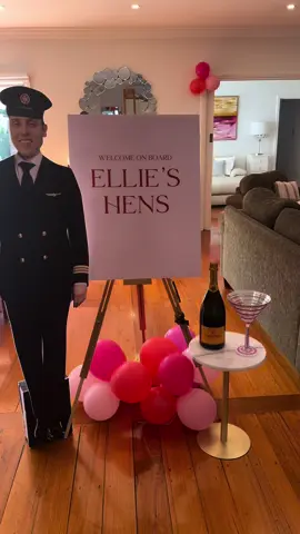 Hens signage for a first class fiance theme! #hens #bachelorette #hensparty #bridetobe #bridaltiktok #bacheloretteparty #event #eventdecor 