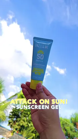 Skin protection 101: wear sunscreen, even when you're not at the beach! Level up your sun protection with our newest Attack on Sun! Sunscreen Gel Lightweight, hydrating, and non-greasy- perfect for everyday user 💕  #DazzleMeSunGel #xyzbca #dazzlemebeauty #dazzlemeph #aesthetic #fyp #makeupph #makeup #pov #dazzlemesunscreen 