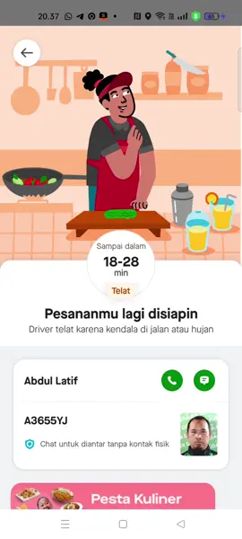 Alkisah mesen mie gacoan pake Go Food...Driver nya ganti ganti terus sampe 5x ...Yang masaknya sampe kesel tuh ,Pisau dilempar ke atas karna ga dapat dapat driver 😂🤣 #jokes  #jokesaja 